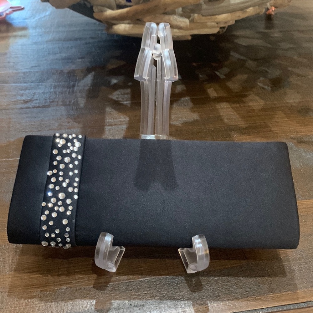Black evening clutch bag